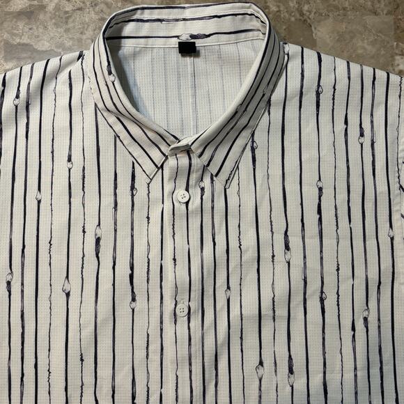 Lululemon Shirt Mens XL White Airing Easy Short Sleeve Button Summer - Picture 1 of 8